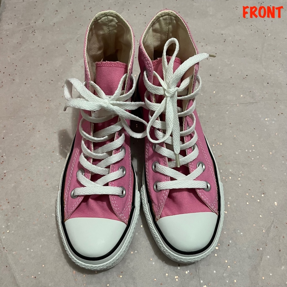 Converse Pink & White High Top Sneakers